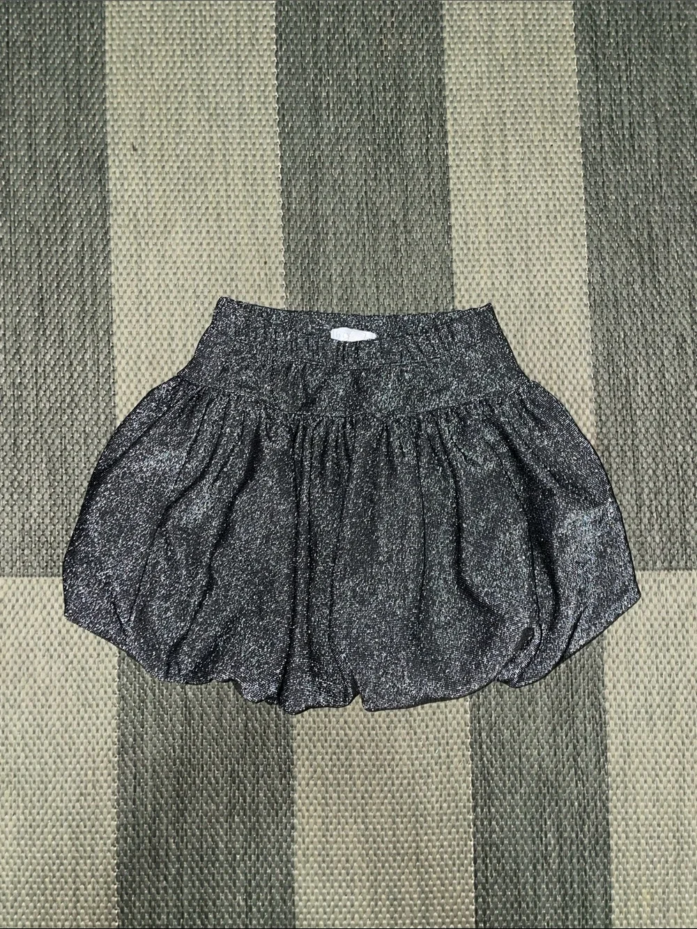 btween Black Shimmery Bubble Skirt